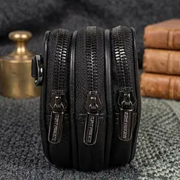 Чоловічий клатч з натуральної шкіри Tony Perotti Newcontatto 6168 nero (90566) Чорний - мініатюра 2