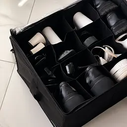 Органайзер-коробка ORGANIZE  для взуття на 8 пар до 44 розміру 43*35*29 см (чорний) - мініатюра 3