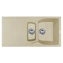 Кухонна мийка Adamant NEW LINE PLUS ivory 975x495x235 мм, з крилом 97,5 см