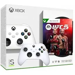 Microsoft Xbox Series S 512Gb + UFC 5 (англійська версія) + Геймпад Microsoft Xbox Series X, S (Robot White)