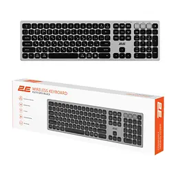 Клавіатура ножицьна бездротова 2E KS-270 Grey-Black, 109key, WL/BT, EN/UK - мініатюра 9
