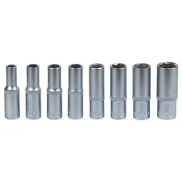 Набір насадок Sigma шестигранних подовжених 1/2" на планці 8 шт CrV (6003691) - мініатюра 2