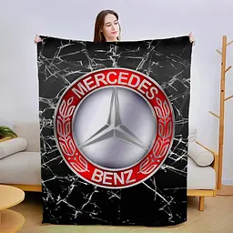 Плед плюшевий 3D на подарунок Mercedes-Benz RED 160х200 см