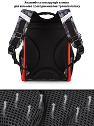 Ортопедичний шкільний рюкзак (ранець) School Standard для хлопчика 570 гр 14,5 літрів Сірий з червоним - мініатюра 5