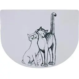 Килимок Trixie Pussy Cats під миски для котів пластиковий 40х30 см білий