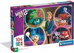 Пазл Clementoni SuperСolor: Емоції головної героїні, Думки Навиворіт 2, Disney/Pixar (SuperСolor - Disney Pixar Inside Out 2 Puzzle - 104 pcs.), 104 ел. (25071)