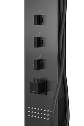 Душова панель Corsan Neo black з термостатом S060TBL, Чорний матовий - мініатюра 2