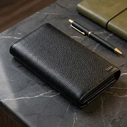 Класичне жіноче портмоне з монетницею з натуральної шкіри Canpellini 21529 чорне - мініатюра 3