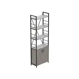Етажерка 4/60 Ferrum-decor Серії Конект з тумбою 179x60x28 Чорний ДСП Бетон (FRD-104490)