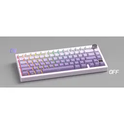 Клавіатура MageGee Light 75 Purple Bird Switch White/Purple (6971969728813) - мініатюра 2