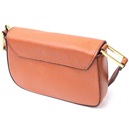 Модна сумка з жорстким каркасом з натуральної шкіри Vintage 22390 коричнева - мініатюра 9