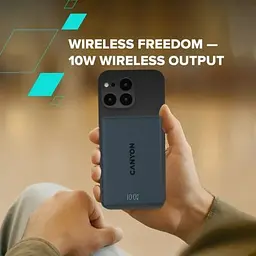 Батарея універсальна Canyon 10000mAh OnPower 511 PD20W Magnetic wireless MagSafe Black (CNS-CPB511B) - мініатюра 7