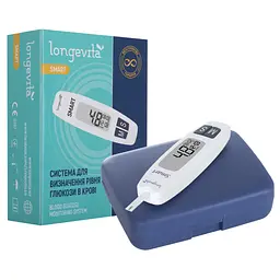 Глюкометр Longevita Smart Система для визначення рівня глюкози в крові (6397645) - мініатюра 1