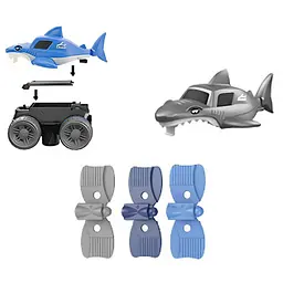 Інтерактивний трек з інерційною машинкою SHT 5510-1 Shark Trak (186pcs/1CAR) Blue Epik - мініатюра 2