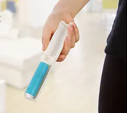 Багаторазовий липкий ролик для чищення одягу Semi Mini складаний Blue - мініатюра 6