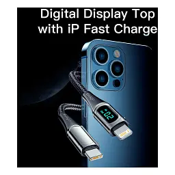 Дата кабель USB-C to Lightning 2.0m 20W Digital Display black Essager (EXCTL-YDA01) - мініатюра 8