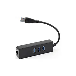 Концентратор Dynamode USB 3.0 Type-A - RJ45 Gigabit Lan, 3*USB 3.0 (USB3.0-Type-A-RJ45-HUB3) - мініатюра 2