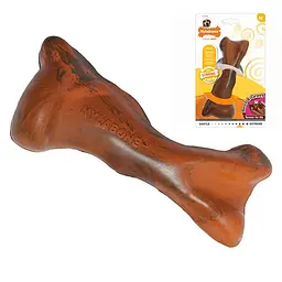 Жувальна іграшка Nylabone Strong Chew Rubber Bone Beef Нілабон БІФ для собак, смак яловичини, M до 16 кг