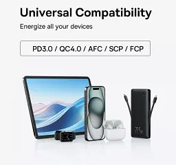 Портативна батарея Power Bank Baseus Airpow Lite Power Bank 10000mAh 22.5W Dual-Cable P10067501123-00 Black - мініатюра 8