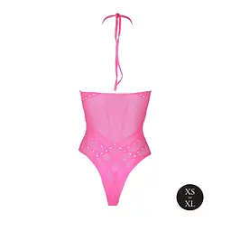 Боді Ouch! With Halter Neck, XS/XL (рожевий) - мініатюра 4