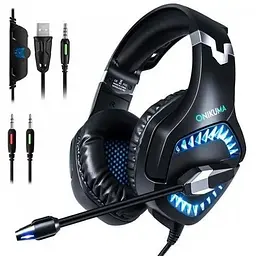 Навушники Onikuma Gaming with LED K1 Pro чорні - мініатюра 8