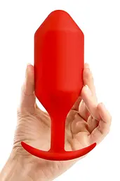 Анальна пробка B-Vibe Snug Plug 6, 16 см (червоний) - мініатюра 4