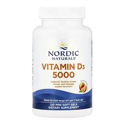 Витамин D3 Vitamin D3 5000 - 120 mini softgels - миниатюра 2