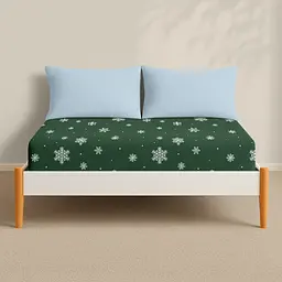 Простирадло на резинці фланель 160х200х30 SNOWFLAKES FOREST COSAS (4822052475874) - мініатюра 3