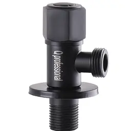 Кран кульовий кутовий Q Professional 1/2″X1/2″ NV-QP888 Black 000025136 - мініатюра 2