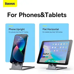 Підставка для телефону Baseus Foldable Metal gray - мініатюра 9