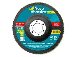 Диск пелюстковий NovoAbrasive 125мм P40 Profi 27 22.23мм