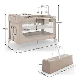 Ліжко-манеж з пеленатором Kinderkraft Leody Up Beige (KCLEODUPBEG00AC) - мініатюра 6