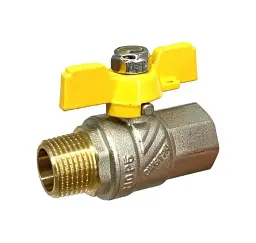 Кран кульовий для газу Zegor GN11 метелик 1/2" ВН МОР5 30412