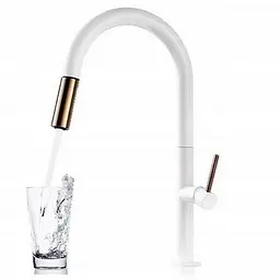 Змішувач для кухні Rea Apollo white/rose gold (REA-B9603) білий/золотий - мініатюра 2