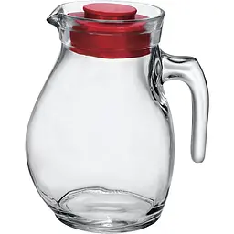 Глек Bormioli Rocco Sangria скляний з червоною кришкою 1.5 л (335940MR2121990)