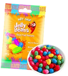Драже HOT CHIP Jelly Beans Spicy Fruit 60г - мініатюра 4