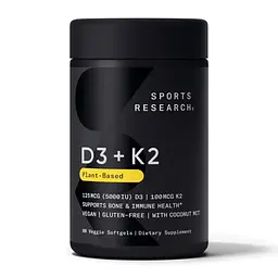 Вітаміни D3 і K2 Vegan D3 5000iu + Vitamin K2 100mcg - 60 softgels