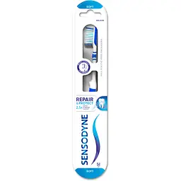 Зубна щітка Sensodyne Відновлення та Захист, м'яка, білий з синім