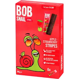 Цукерки фруктово-ягідні Bob Snail Яблучно-полуничний страйп 84 г (6 шт. х 14 г) - мініатюра 4