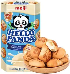 Печиво Meiji Hello Panda Milk Cream Filled Biscuits 42г - мініатюра 2