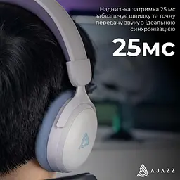 Ігрова гарнітура Ajazz AHM08 MAX Purple White Blue (AHM08-MAX-PWB) - мініатюра 11