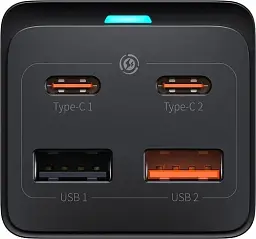 МЗП Baseus GaN3 Pro Desktop Powerstrip AC+2USB+2Type-C 65 W with Xiaobai Series Fast Charging Cable Type-C to Type PSZM000901 - мініатюра 3