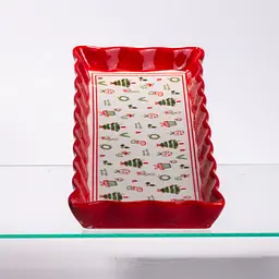 Блюдо сервірувальне новорічне для закусок Yiwu Merry Christmas 36.5×13×3 см CR-1-16 - мініатюра 6