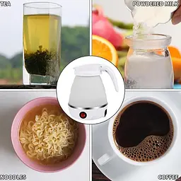 Універсальний силіконовий електричний дорожній чайник HYLLIS Electric Kettle 600 мл, Kitchen Master 87757 - мініатюра 5