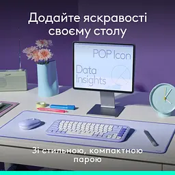 Комплект (Клавіатура та Миша) Logitech Pop Icon Combo (920-013078) Lilac - мініатюра 2