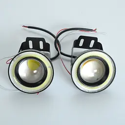 Протитуманні LED Фари круглі Лінза з ДХО D64 мм 12V 10W 7000K Білий Світло 2 шт. (AG-2511 W) - мініатюра 3