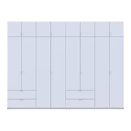 Розпашна Шафа для одягу Doros Лукас Білий 4+4 ДСП 320х50х240 (42005126) - мініатюра 4