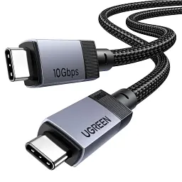Дата кабель USB-C to USB-C 2.0m 240W 10Gbps braided black Ugreen (95619) - мініатюра 2