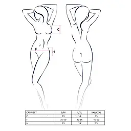 Комплект білизни під латекс Passion CAPRI Set black L/XL - мініатюра 3