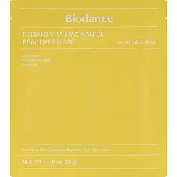Маска для обличчя Biodance Radiant Vita Niacinamide Real Deep Mask 34 г (8809937361459)